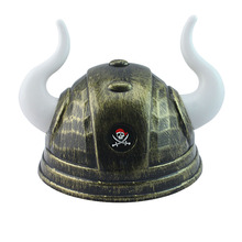 Adereços de festa guerreiros vikings capacete de cavaleiro para adultos cosplay buzinas brinquedo 2024 - compre barato