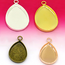 10pcs Water-drop Pendants&Charms Cabochon Blank Base Fit 13*18mm 18*25mm Jewelry Making Accessories Wholesale 2024 - buy cheap