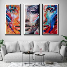 High Quality Handmade Original Girl face Oil Paintings Artist hand Painted abstract Painting Wall art pictures for living room 2024 - buy cheap