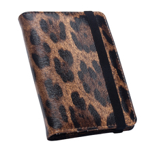 Brown Leopard PU leather Passport Cover Credit Card Holder with bandage Built in RFID Blocking Protect personal information 2024 - buy cheap