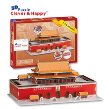 Candice guo 3D puzzle DIY toy paper building model assemble hand work game Beijing Tian An Men Architecture birthday gift 1pc 2024 - buy cheap