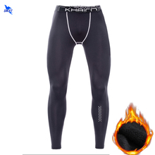 Fleece Lined Compression Pants Mens Autumn Winter Running Tights Fitness Elastic Marathon Quick-drying Trousers Gym Sweatpants 2024 - buy cheap