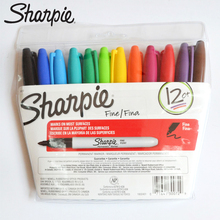 12pcs/Set Sharpie Markers Colorfast Eco-Friendly 1mm Round Tip Oily Dust Free Waterproof Drawing Stationery 2024 - buy cheap