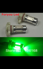 Free Shipping 2 Pieces H16 5202 Bright COB LED FOG projector Green LIGHTS DAYTIME RUNNING BULBS 11W 5202 5201 2024 - buy cheap