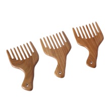 Wooden Wide Tooth Comb Green Sandalwood Massage Styling Hair Care Birthday Gift 13.5x7.5cm/5.31x2.95''(approx) 2024 - buy cheap