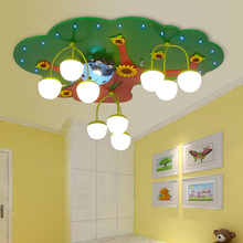 Креативные светодиодные потолочные светильники с зеленым деревом для детской комнаты, для мужчин и девочек, для спальни, мультяшный светильник для детского сада, потолочный светильник ZA92755 2024 - купить недорого