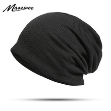 Beanie Hat Factory Knit Striped Outdoor Warm And Windproof Dual-use Hatless Cap Women's Spring And Autumn With Elastic Loose 2024 - buy cheap