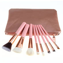 BBL 8 pcs Exclusive Premium Makeup Brushes Set + Bolsa de Pêlo de cabra Em Pó Kabuki Blush Smoky Eyeshadow Blender Escova Make up Brush 2024 - compre barato