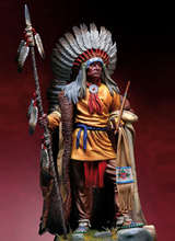 1/18 Scale Leader Sitting Bull 90mm Unpainted Resin Figure Building Kit 2024 - buy cheap