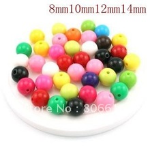 8/10/12/14MM 150G Mix Color Acrylic Beads Loose Plastic Bead Jewelry Accessories Fittings 2024 - купить недорого