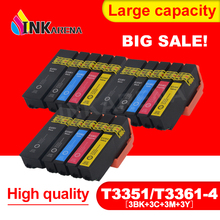 3 Pack 33 33XL T3351 Full Ink Cartridges Compitalbe For Epson XP 900 830 645 640 635 630 540 530 Printer Inkjet Cartridge 2024 - buy cheap