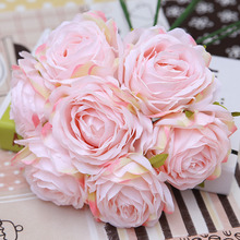 Искусственные розы 1 шт. 9 см для свадебных автомобилей, декоративные розы для скрапбукинга, искусственные цветы Флореса 2024 - купить недорого