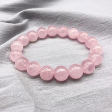 Wholesale Pink Rose Powder crystal Quartz Natural Stone Streche Bracelet Elastic Cord Pulserase Jewelry Beads Lovers woman Gift 2024 - buy cheap