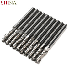 10pcs 3.175x22mm Double Flute Spiral Cutter CNC Router Bits Wood Acrylic Drill Bits Carbide CNC Milling Cutters End Mill 2024 - buy cheap