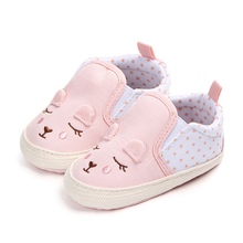 Sapatas Das Meninas do bebê Bonito Padrão Animal Bebê Sapatos Anti-slip Da Criança Primeiros Caminhantes 0-18 Meses 2024 - compre barato
