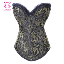 Shapewear Corselete Vintage Gold Dragon Pattern Overbust Sexy Corset Bustier Corsetto Steampunk Clothing Women Burlesque Costume 2024 - buy cheap