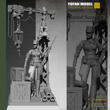 Yufan модель 1/35 женский Снайпер + платформа Смола Солдат бесцветный и самодельный YFWW-2000 2024 - купить недорого