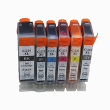 Vilaxh 6pcs 220 221 PGI-220 CLI-221 compatible ink cartridge For Canon MP560 MP620 MP630 IP3600 IP4600 IP4700 MP640 MP980 MP990 2024 - buy cheap