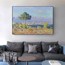 Claude Monet-Cuadros artísticos de la meseta, pinturas en lienzo famosas, paisaje impresivo, decoración de pared de impresión en lienzo, ANTIBES VUE DU PLATEAU NOTRE-DAME 2024 - compra barato