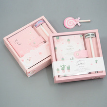 Coloffice 1PC Sakura Cat Handbook Exquisite Pink Girl Heart Cover Handbook Set Student Stationery Gifts Set Children Dairy Book 2024 - buy cheap