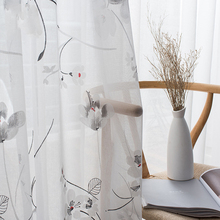 White  Curtains for Bedroom Living Room   Modern  Floral  Voile Sheer Curtains for Window Tulle Curtains Drapes 2024 - buy cheap