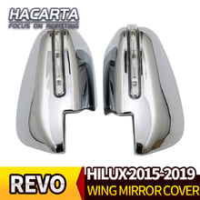 Cubierta de espejo retrovisor LED para Toyota Fortuner, accesorios de piezas de coche de estilo ABS, HILUX SW4 REVO 2015 2016 2018 2024 - compra barato