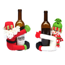 1pc Creative Santa Claus Snowman Christmas Red Wine Bottle Cloth Doll Dining Table Party XMAS Gift Supplies 2024 - buy cheap