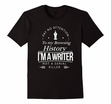 I'm A Writer no A Serial Killer Writers Gift, camiseta unisex con eslogan gráfico divertido grunge tumblr, personalidad, camisetas de Instagram, tops 2024 - compra barato