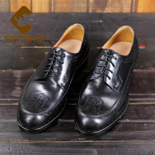 Sipriks Mens Dress Shoes 2019 Unique Retro Brogue Shoes Calf Leather Sewing Welted Business Office Gents Suit Formal Tuxedo 46 2024 - buy cheap