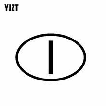 Yjzt adesivo de carro tamanhos 13.4cm * 9.1cm i, código do país da itália, adesivo de vinil oval, tamanhos pretos e prateados 2024 - compre barato