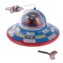 Modelo de nave espacial Vintage, mecanismo de relojería, juguete de lata, coleccionables para niños/regalo para adultos 2024 - compra barato