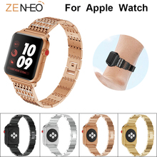 Ремешок для часов iWatch, для Apple Watch Series 4, 3, 2, 1, 38, 42, 44, 40 мм, со стразами 2024 - купить недорого