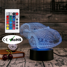 3D Led Novety Lighting Creative Gift Night Light  Table Lamp Led Car Light  Home Corridor Hotel Party Atmosphere Lights 2024 - buy cheap