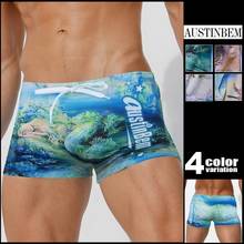 AustinBem Swimwear Men The Mythological Printing Swim Short Gay Men Swim Briefs 237 2024 - buy cheap