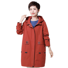 2019 High quality Spring autumn trench women coat Hooded windbreaker female Plus size 4XL zipper trench Loose Casual tops A2870 2024 - buy cheap