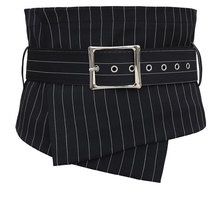 Women's runway fashion striped fabric Cummerbunds female Dress Corsets Waistband Belts decoration wide belt R1105 2024 - buy cheap