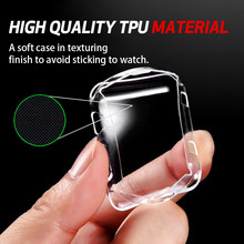 Caso protetor de tela para apple watch 3/2 42mm/38mm iwatch silicone macio all-around ultra-fino claro capa acessórios 2024 - compre barato