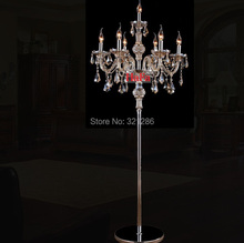 Free shipping Fashion crystal floor lamp bedroom floor lamp candle crystal floor lamp vintage luxurious crystal floor lamps 2024 - buy cheap