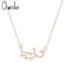 Chandler 1pcs Virgo Pendant Necklace Zodiac Sign Astrology 12 Constellation Women Fashion Jewelry Daughter Star Birthday Gifts 2024 - buy cheap