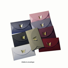 100pcs/lot 10x6cm 250gsm Cute golden embrassed Butterfly Clasp Envelopes/ wedding Party Invitation,stuff Vip Cards, Namecards 2024 - buy cheap