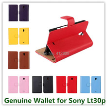 1PCS Hot Sales Genuine Slot Stand Leather Back Skin Cover Case for Sony Xperia T LT30P LT30i Credit Card Holder Cellphone Case 2024 - buy cheap