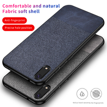 iKrsses Phone Case For Huawei Y6 Pro 2019 PU and Simple Cloth Hard Backshell Soft Border For Honor 8A Anti-fall Cover 2024 - buy cheap