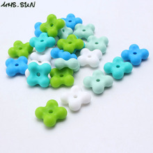 MHS.SUN food grade baby teething teether beads loose silicone beads for pacifier chain 10pcs/lot diy infant chwing jewelry beads 2024 - buy cheap