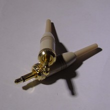 Plug de áudio estéreo de alta qualidade, 5 partes, 3.5mm, com estojo de metal e plugue fêmea banhado a ouro 2024 - compre barato