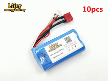 10pcs 7.4 V 1800 mAh model aircraft Helicopter high-discharge 15c 18650 2S 12428 RC Car 7.4V lithium batteries 2024 - buy cheap