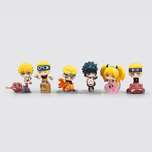 Animation Naruto Shippuden 6pcs/set Uzumaki Naruto Uchiha Sasuke Namikaze Minato PVC Figures Collectible Model Toys Dolls 6cm 2024 - buy cheap