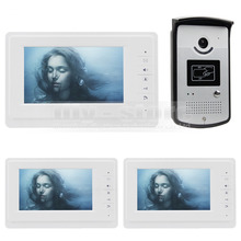 DIYSECUR 7 inch Wired Video Door Phone Kit 700TVL Camera RFID Unlocking Night Vision 3 Monitor 2024 - buy cheap