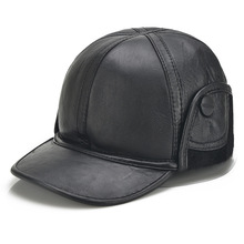 New Arruval Elderly Leather Hat Men's Winter Outdoor Cap Elder Warm Winter Ear Protection Cap New Year Gift   B-7170 2024 - buy cheap