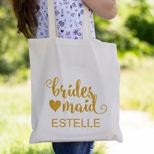 personalize name glitter wedding bride bridesmaid canvas Tote Bags,  Personalized Bridesmaid Bags, Bridesmaid Gifts, 2024 - buy cheap