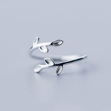 MloveAcc 925 Sterling Silver Tree Leaf Open Rings for Women Forest Style Girl Hypoallergenic Sterling-silver-jewelry 2024 - buy cheap